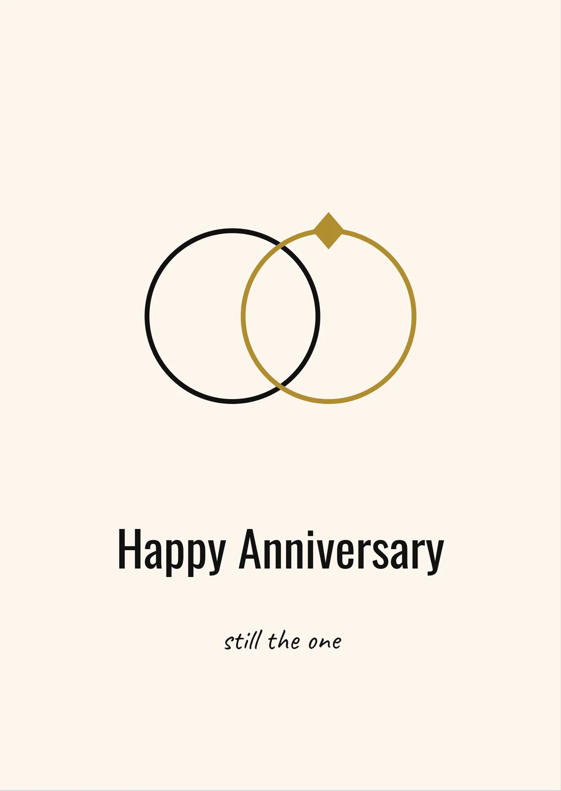 Two Rings — a personalised card