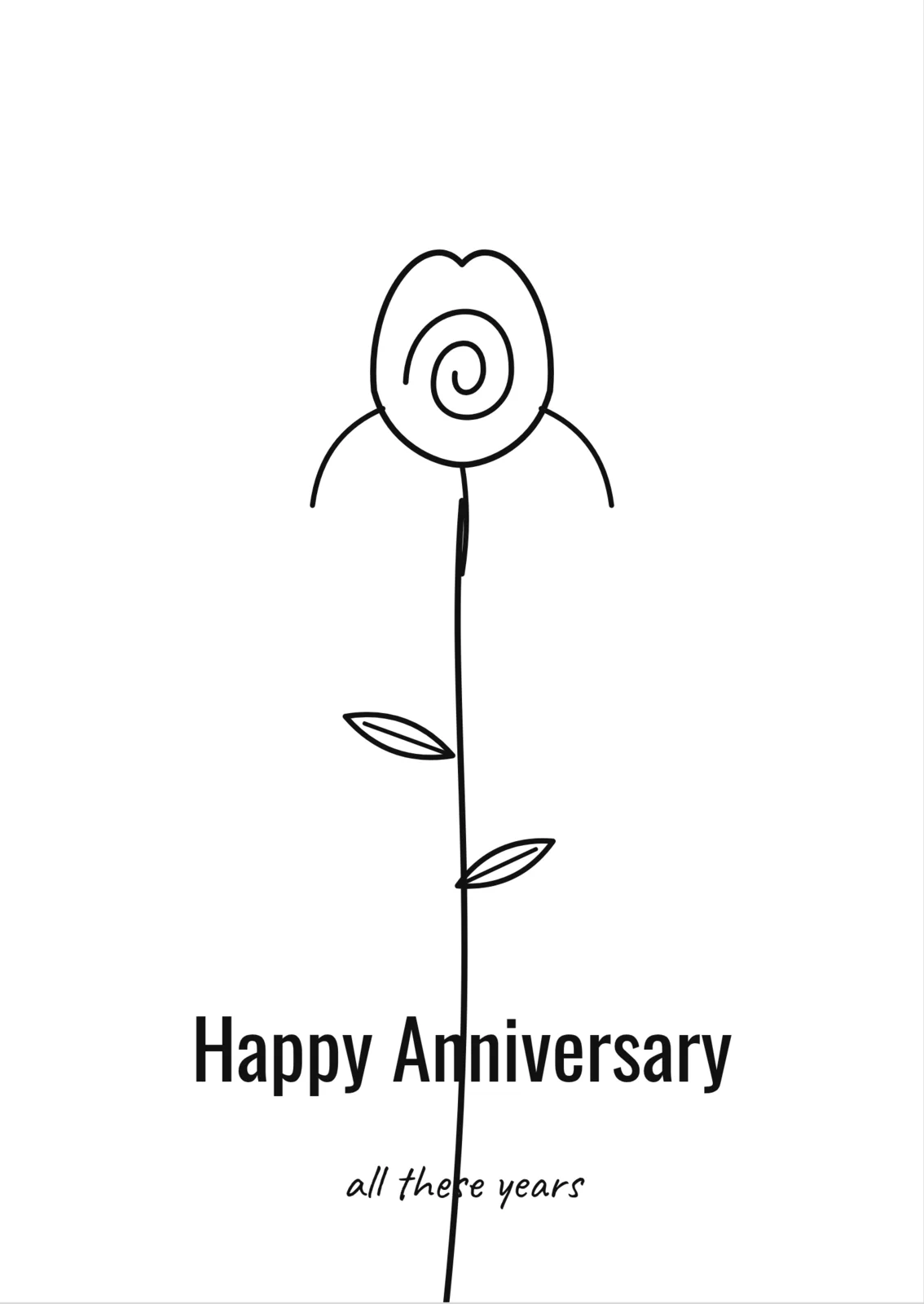 A Single Rose — a personalised card