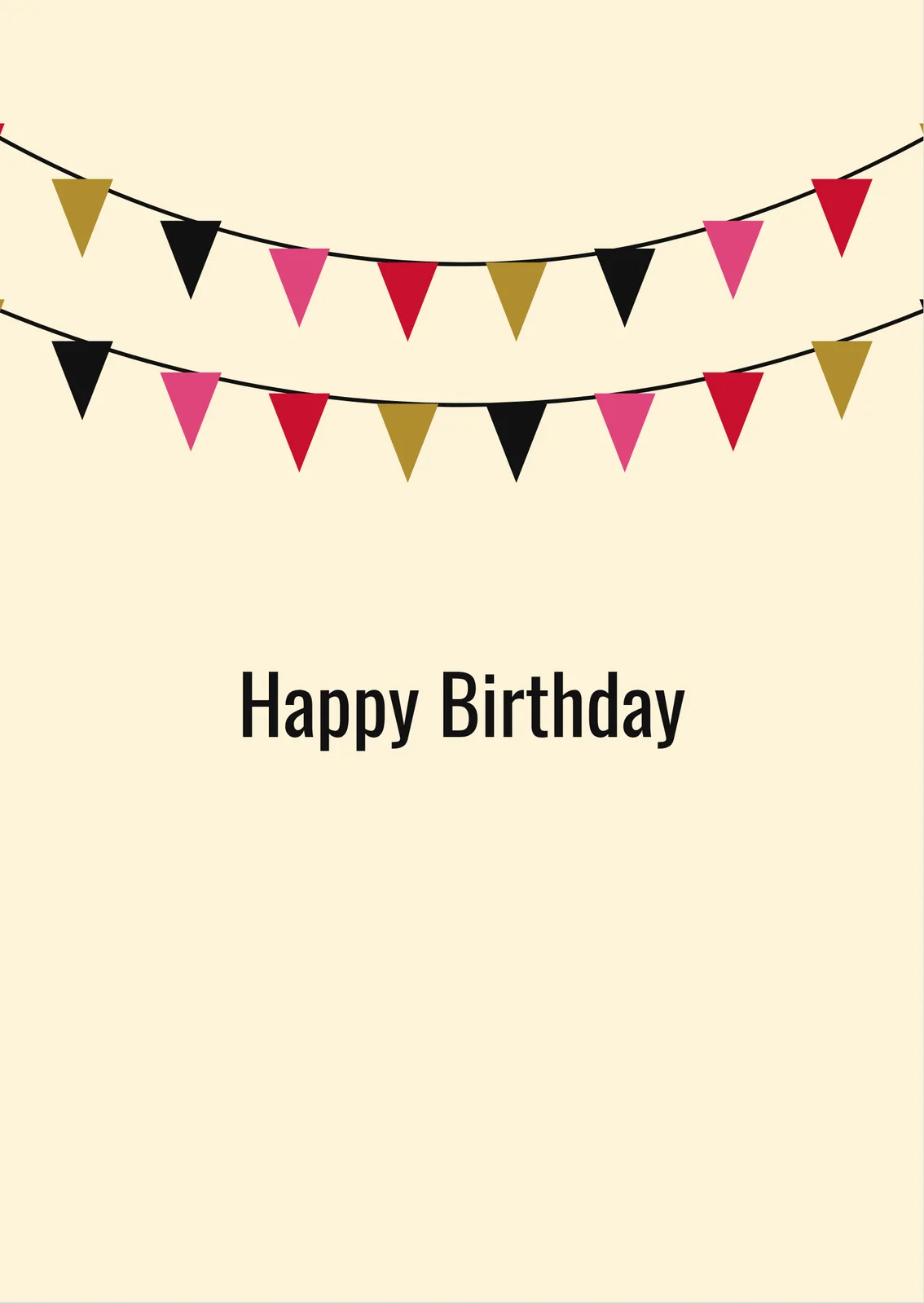 Bunting & Cake — a personalised card