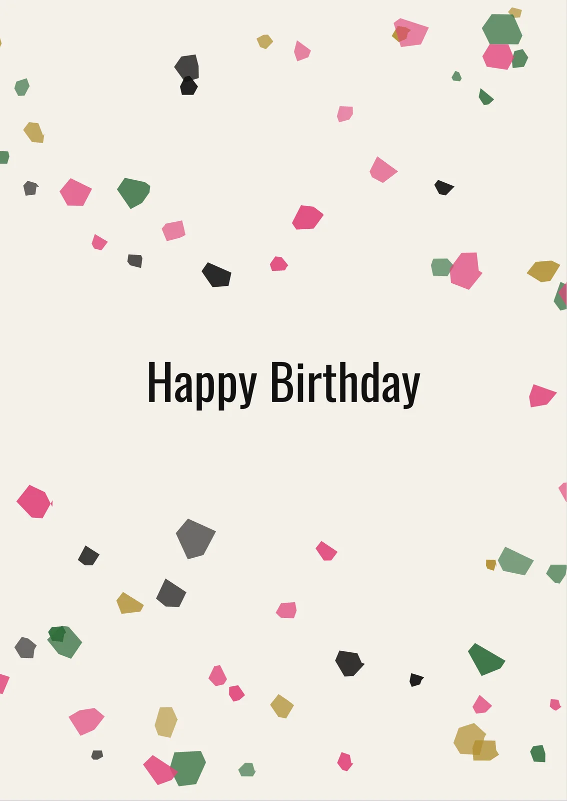 Terrazzo Birthday — a personalised card