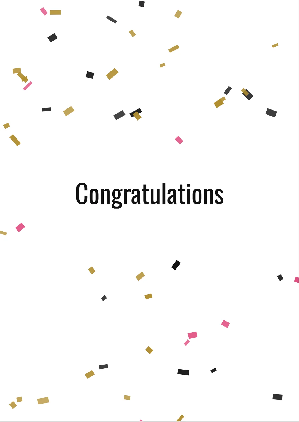 Confetti Congrats — a personalised card