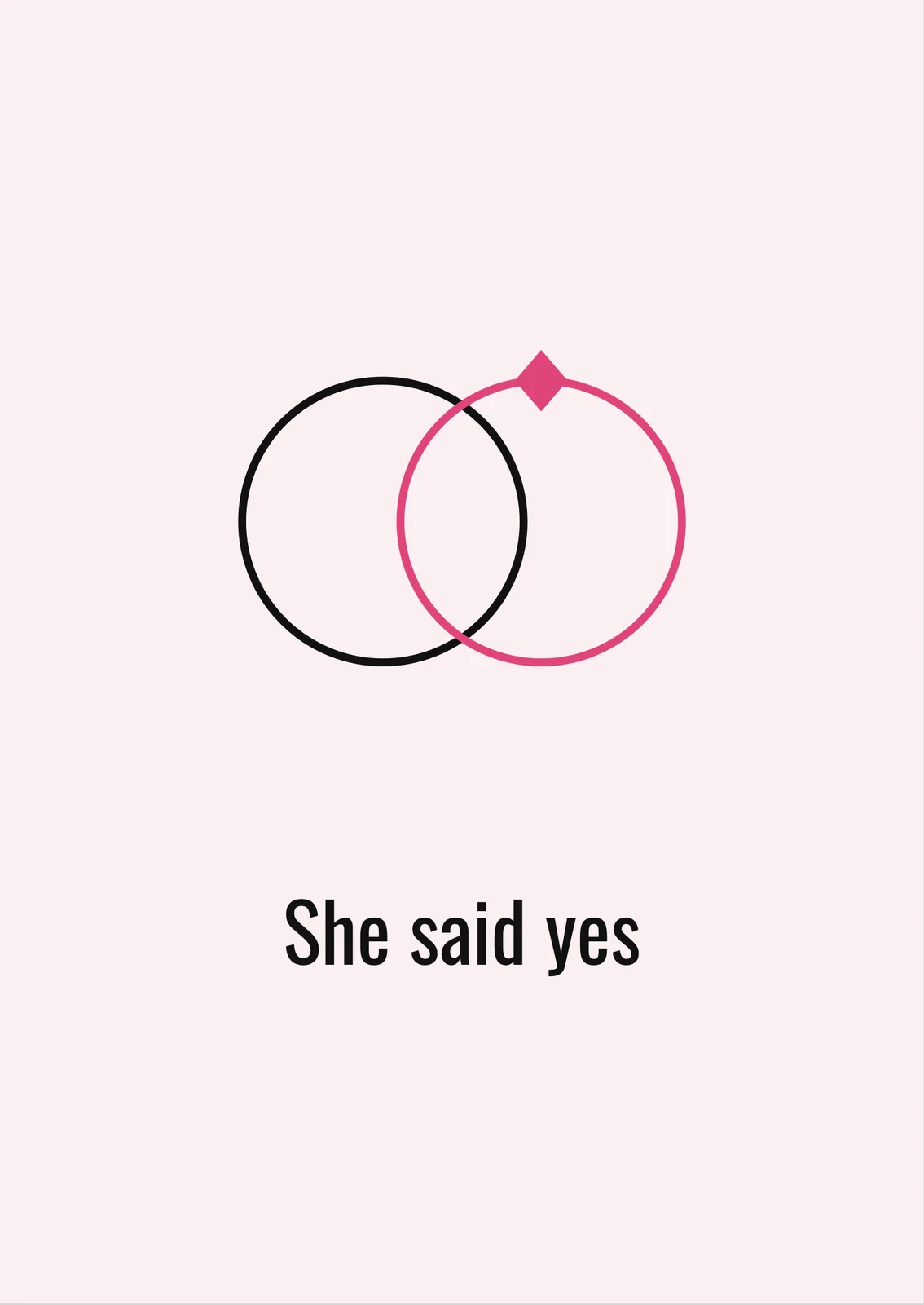 She Said Yes — a personalised card