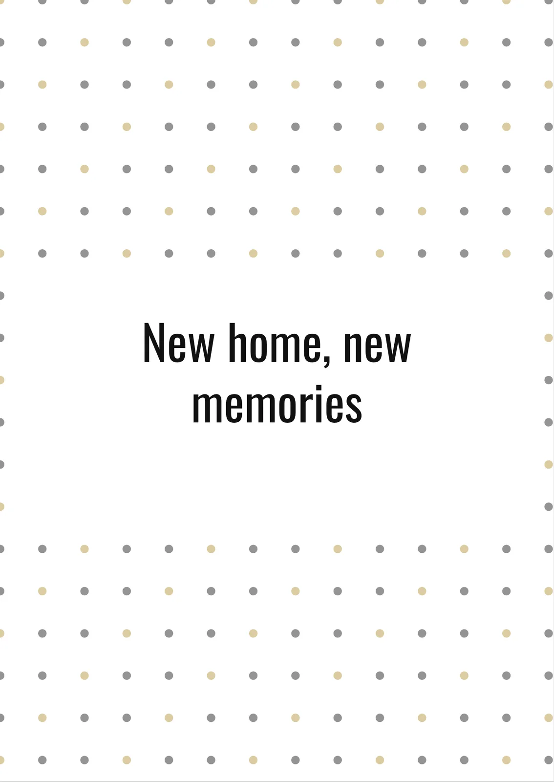 Housewarming — a personalised card