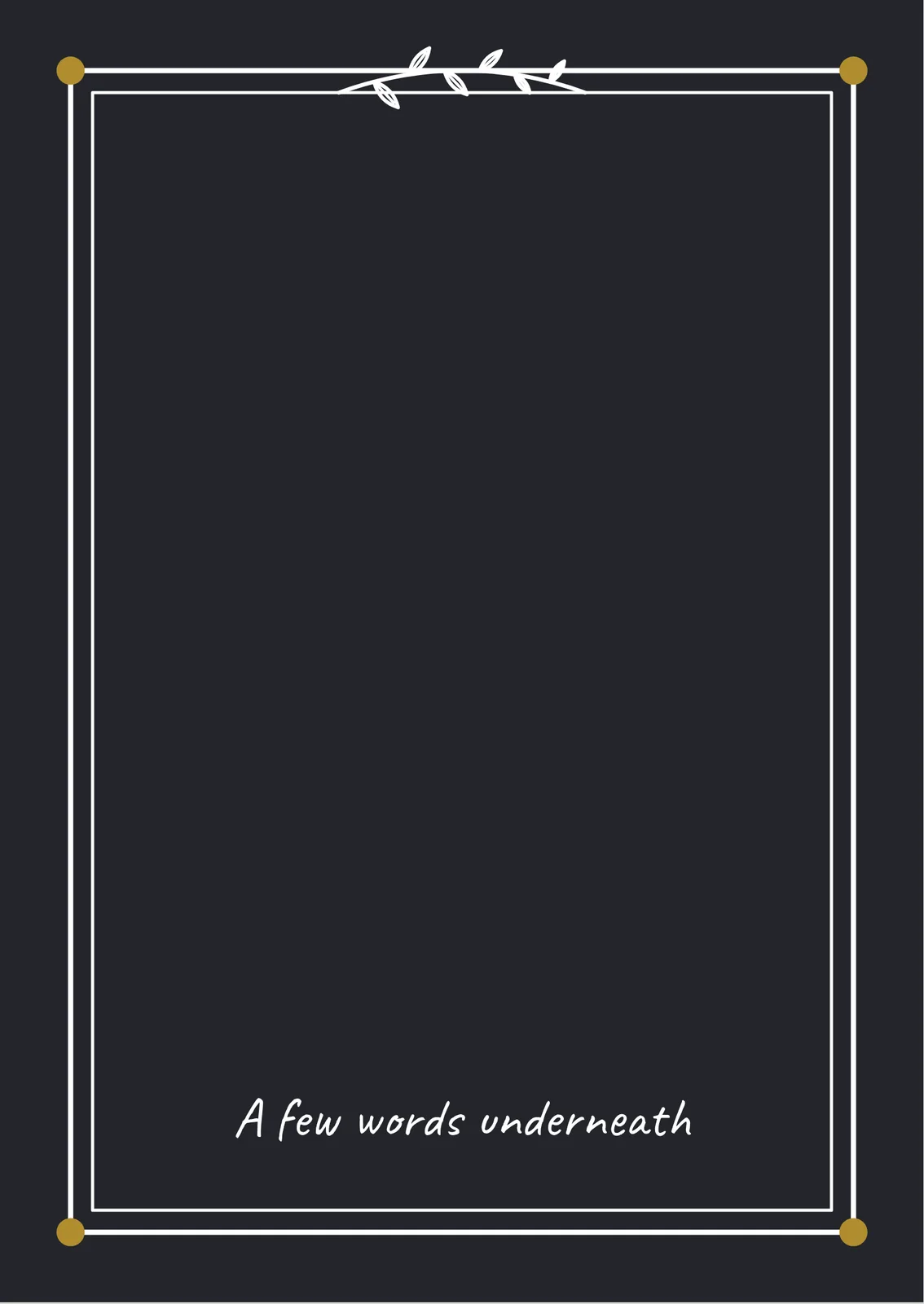 Gallery — a personalised card