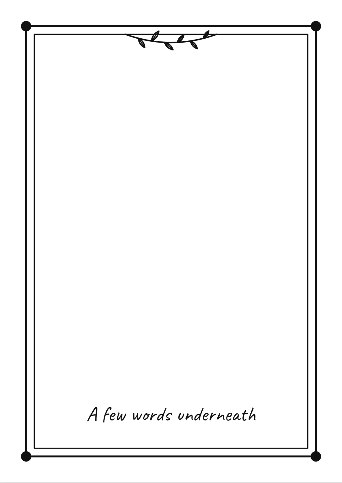 Clean Frame — a personalised card