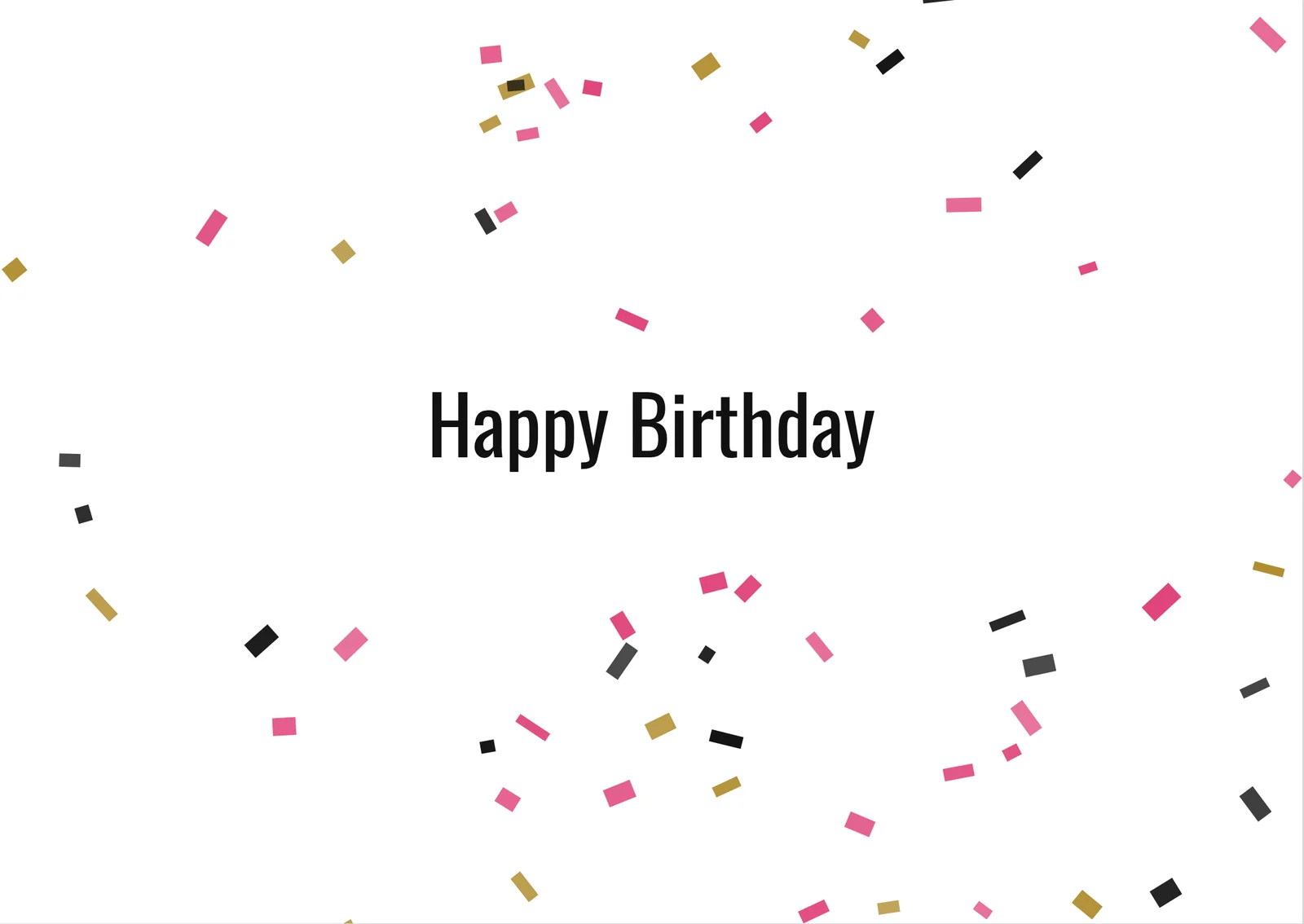 Confetti Postcard — a personalised card