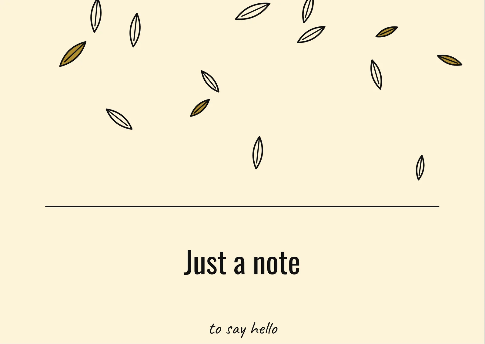 Falling Leaves Postcard — a personalised card