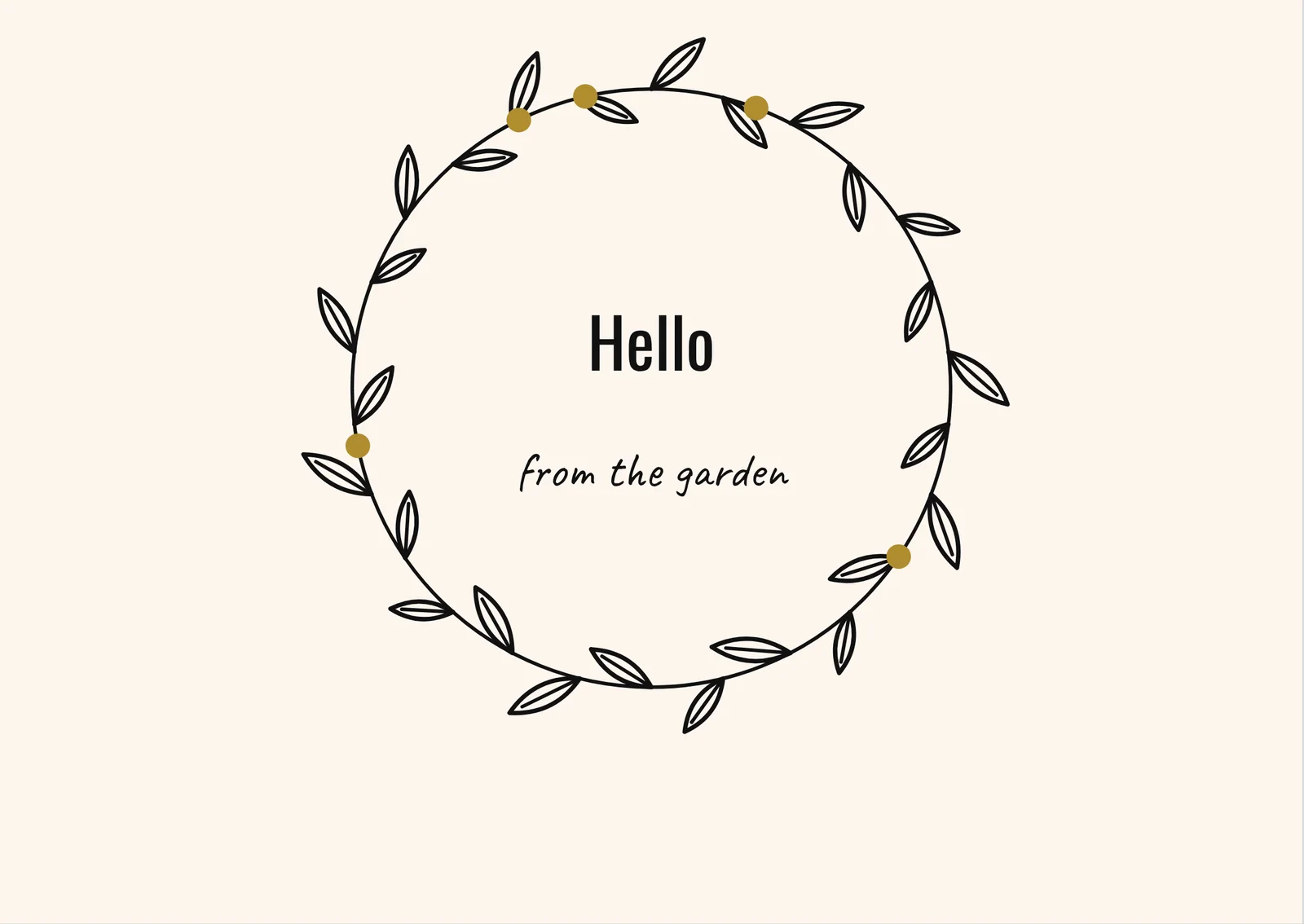 Wreath Postcard — a personalised card