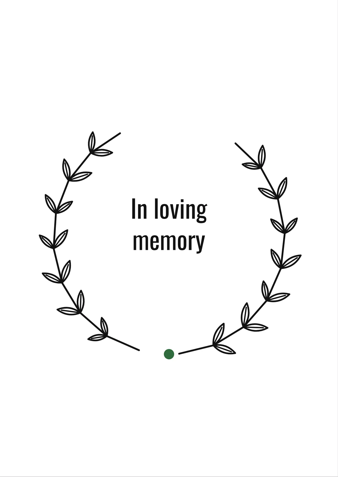 In Remembrance — a personalised card