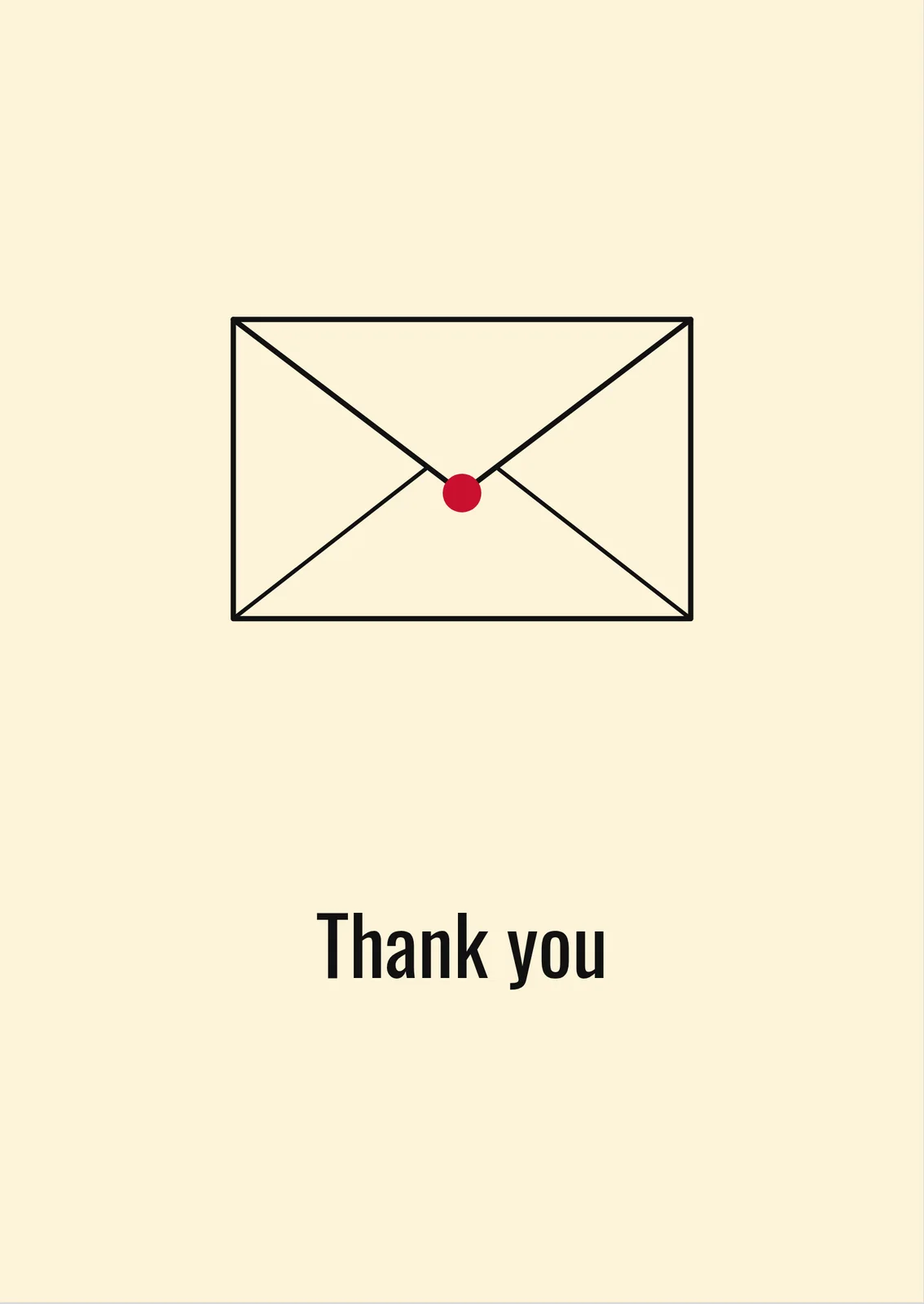 A Note of Thanks — a personalised card