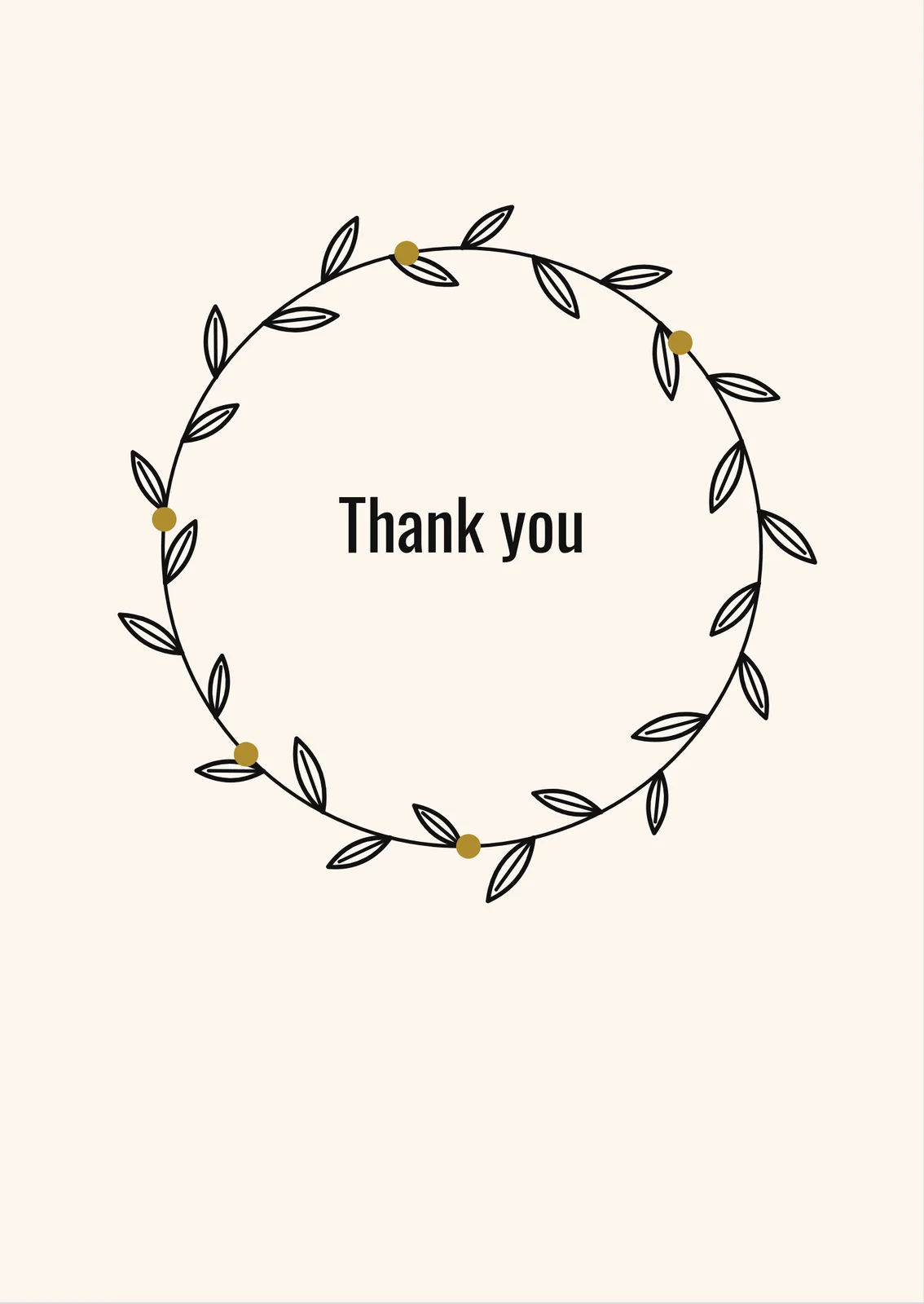 Wreath of Thanks — a personalised card