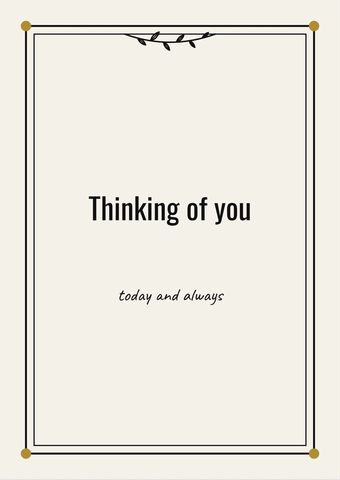 A Quiet Frame — a personalised card