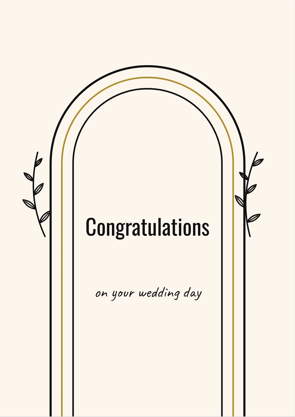 The Arch — a personalised card
