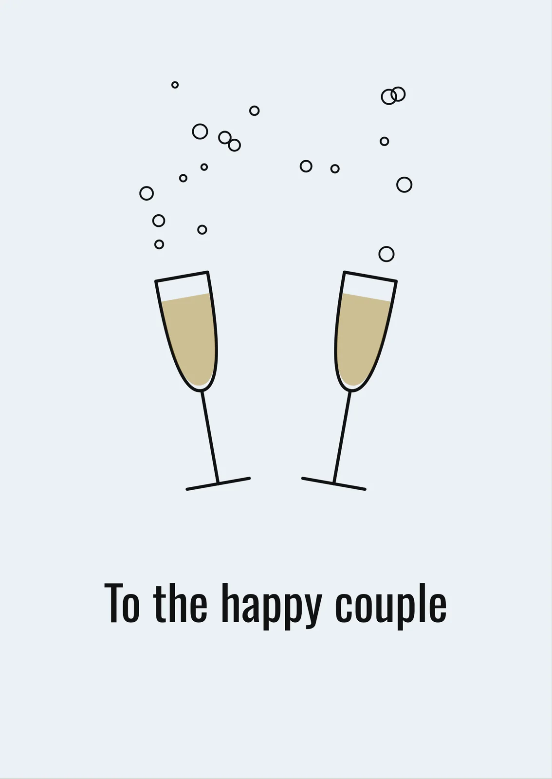 Champagne — a personalised card
