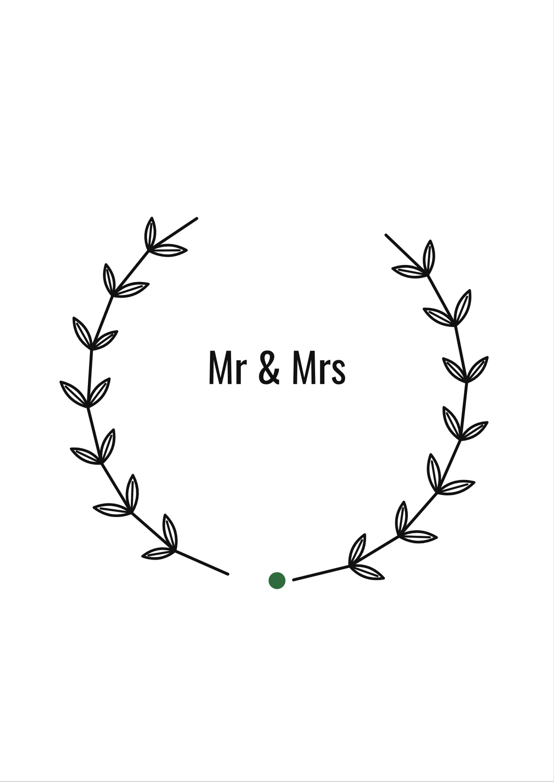 Laurel Wedding — a personalised card